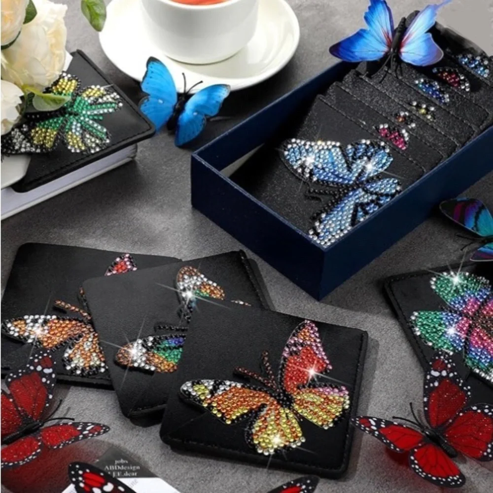 Diamond Art Butterfly Corner Bookmark, Colorful, Sparkly, Bling (ORNG/GRN/BLUE) - Picture 16 of 17